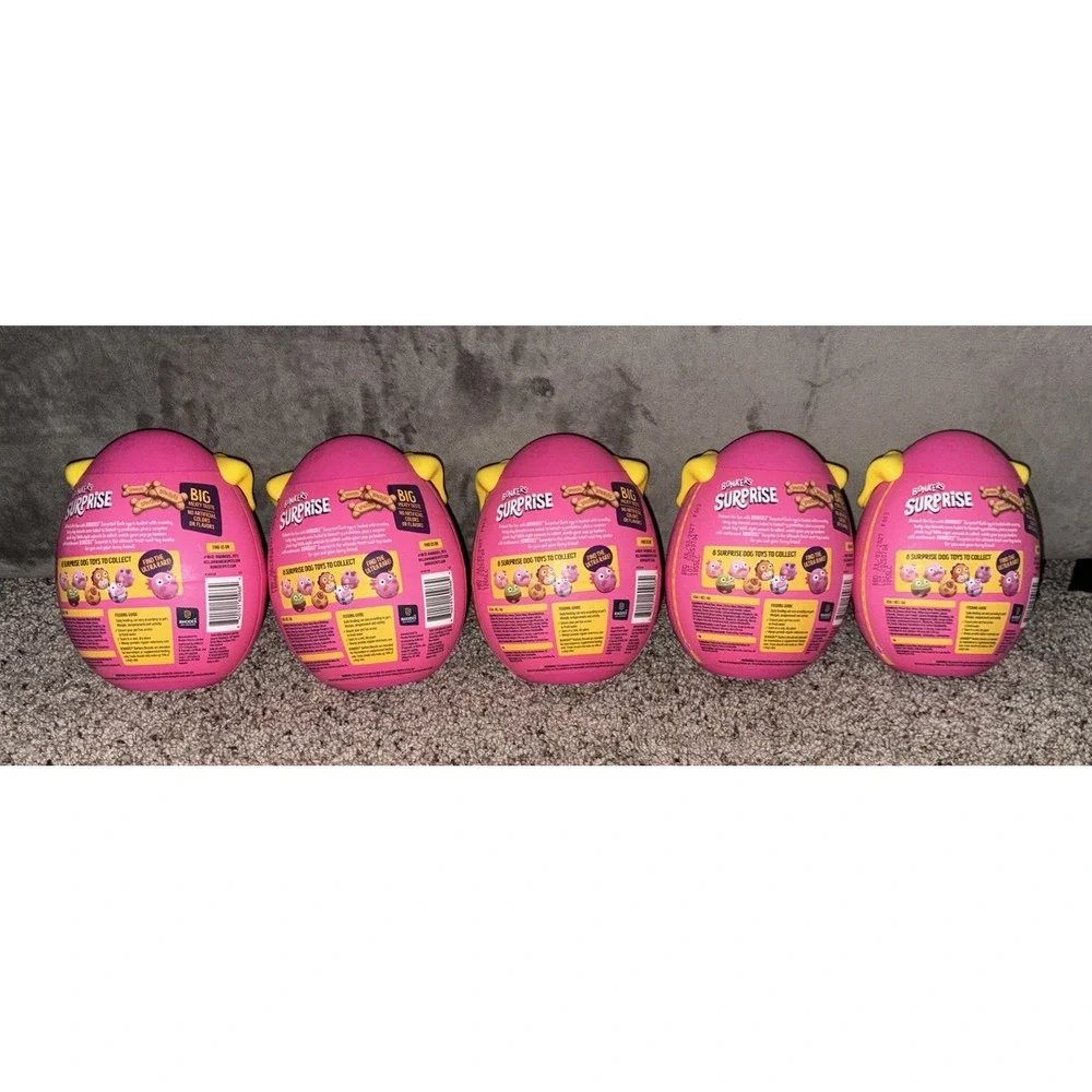 Lot of 5 Bonkers Surprise Dog Toy‎ + Tasty Treats Pack